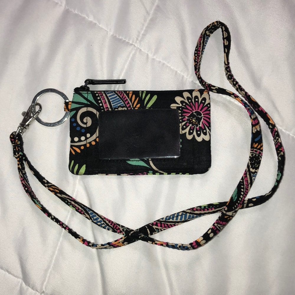 Vera Bradley wallet with lanyard
